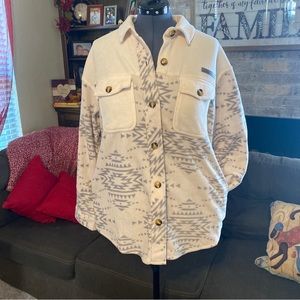 Simply Southern button up shirt/jacket with pockets Large
